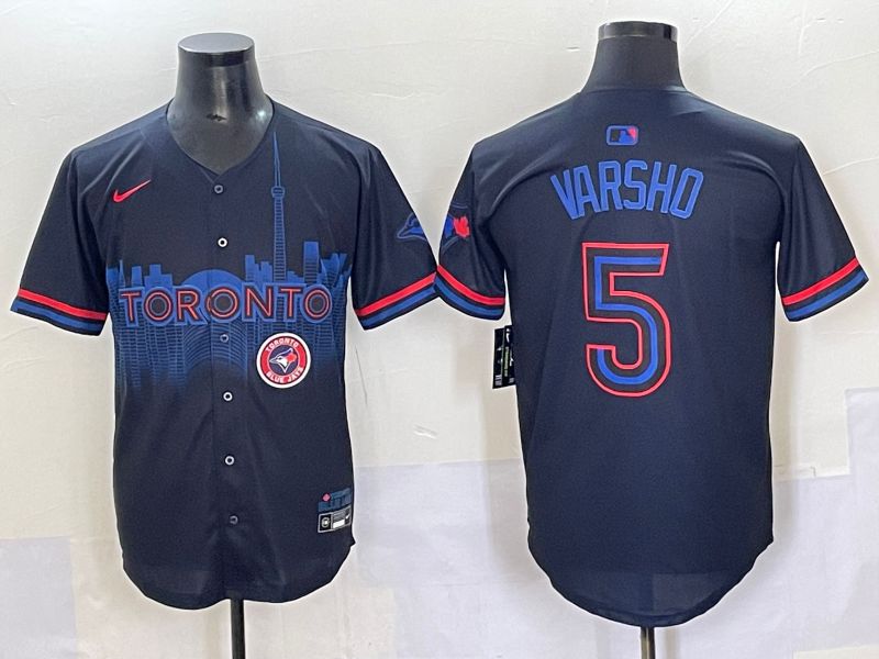Men 2025 Toronto Blue Jays #5 Varsho Black Joint Name Nike MLB Jersey style 7->toronto blue jays->MLB Jersey